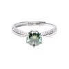Bien Vetu Green Moissanite Ring 1 Carat In Ring Pavé 125