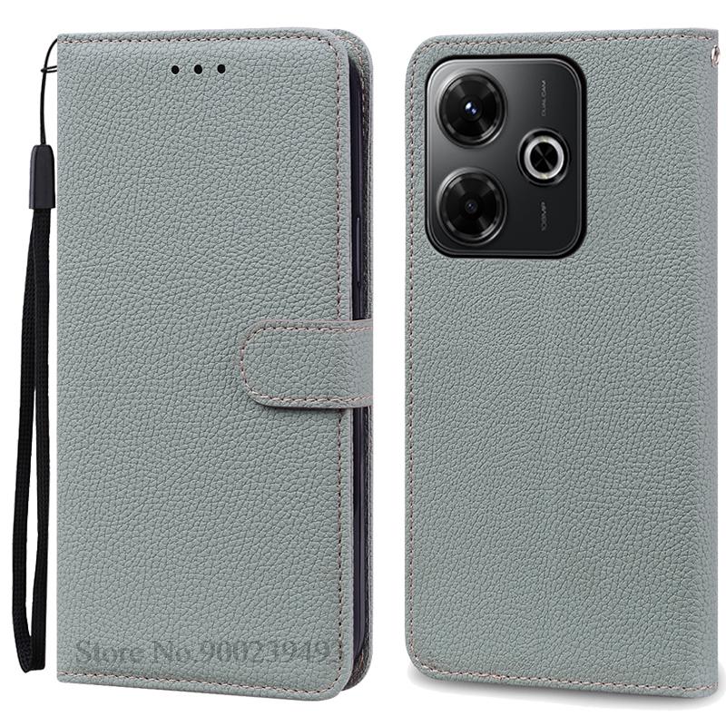 For Redmi 13X Case Leather Flip Wallet Cover For Xiaomi Redmi 13X Case Soft Silicone Book Cover For Redmi 13X Case Fundas