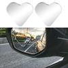 Blind Spot Mirrors 2 Pieces Heart Shaped Rearview Convex Mirror Removable Adjustable Safety Assist Glass Wide Angle Auto Parts
