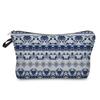 Women Blue and White Porcelain Print Cosmetic Bag Toiletries Organize Travel Storage Case 6701