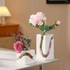 Modern Color Special-shaped Ceramic Vase Art Streamline Color Irregular Hydroponic Vase Flower Arrangement Container Decoration