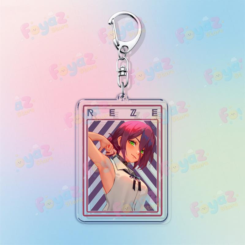 

Anime Reze Cartoon Girl Keychain for Accessories Devil Manga Kawaii Reze Csm Chibi Keyrings Key Chains Fans Gifts