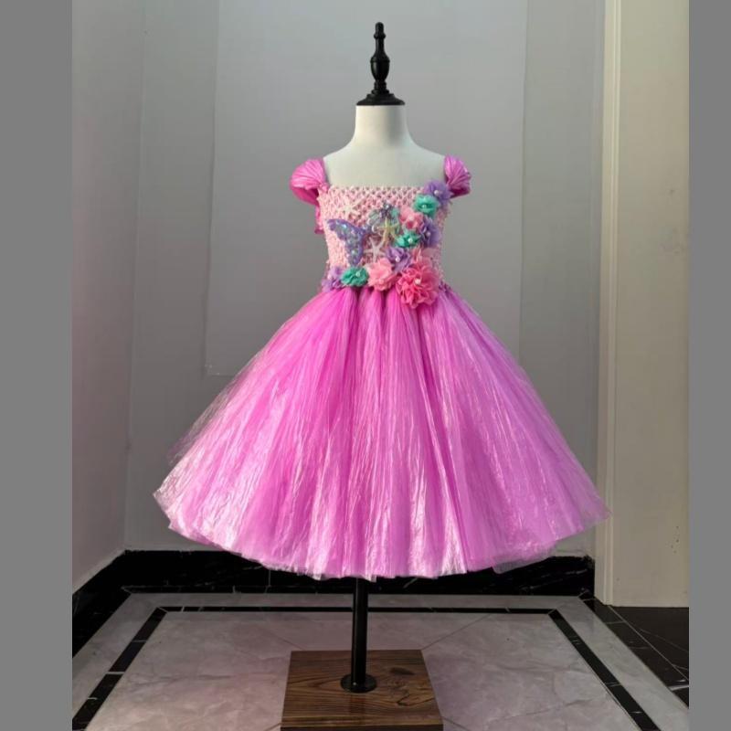 Eco-Friendly Parent-Child Mermaid Fashion Show Outfits - Handmade DIY Materials for Kids' Environmental Fashion