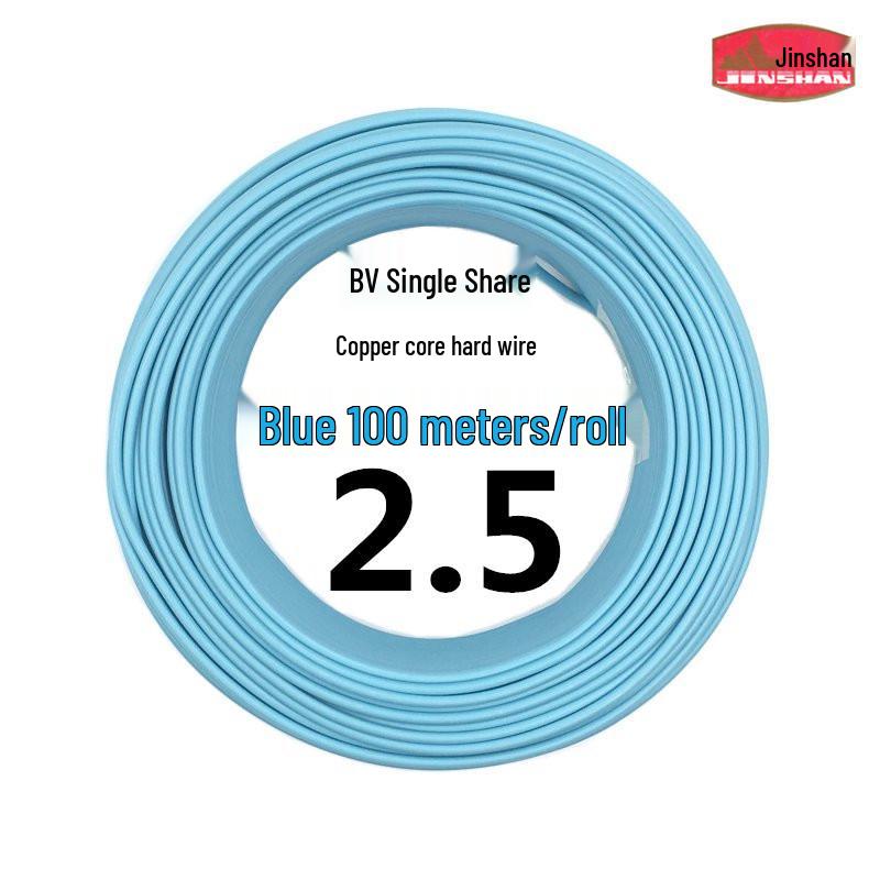 Jinshan 2.5 Sq Mm Copper Core BV1.5/4/6 Single-Strand Flame Retardant Cable