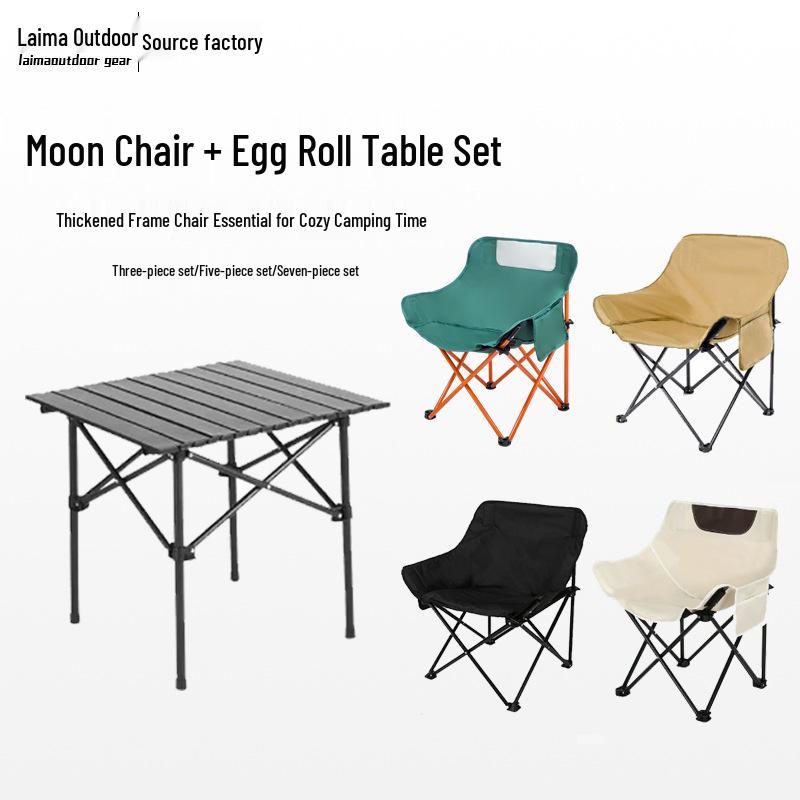 Portable Outdoor Folding Table and Chair Set for Picnics and Camping