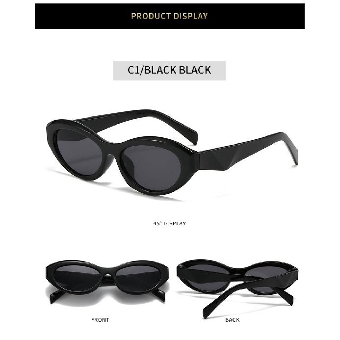 Oval-framed sunglasses, trendy sunglasses