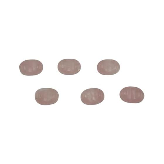 Speed Mao Simple Stylish Oval Glass Chopstick Rests Set of 6 Pink 3.7cm x 2.7cm