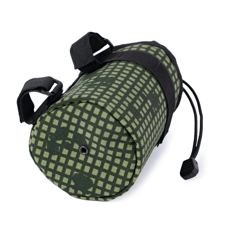 FAIRWEATHER Stem Bag Night Camo, Handlebar Bag for Bicycles, Accessory Storage, Water Bottle Case, and Drink Holder