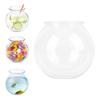 Heavy Duty Plastic Round Fish Bowl   Break Proof Multipurpose Small Round Fish   for Desk Bookcase Decorations