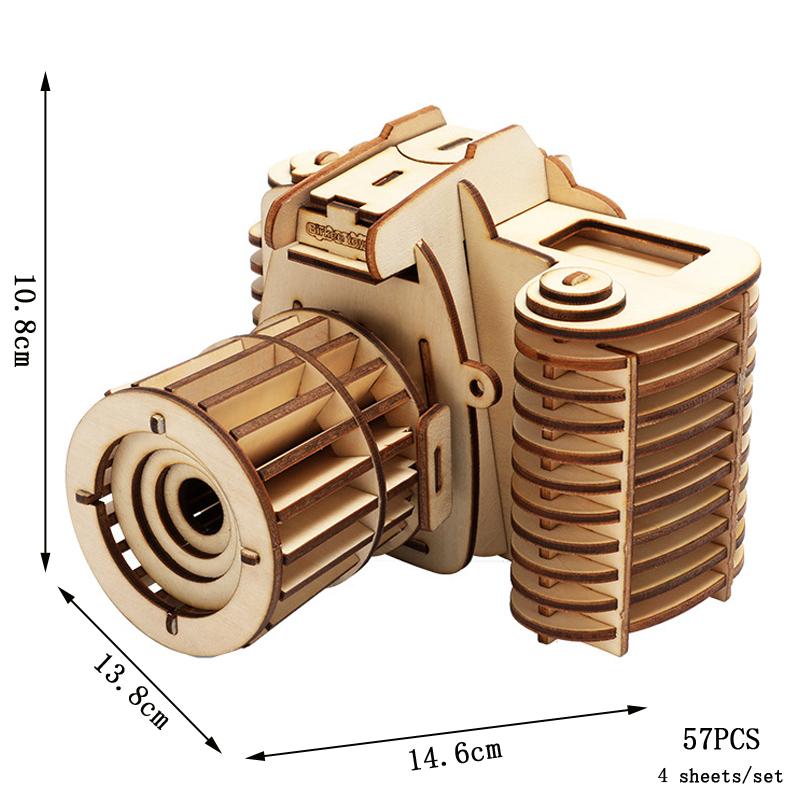 3D Wooden Puzzle Ferris Wheel Model Diy Assembly Kits Carousel Toys For Children Girls Christmas Tree Gift Home Room Decoration