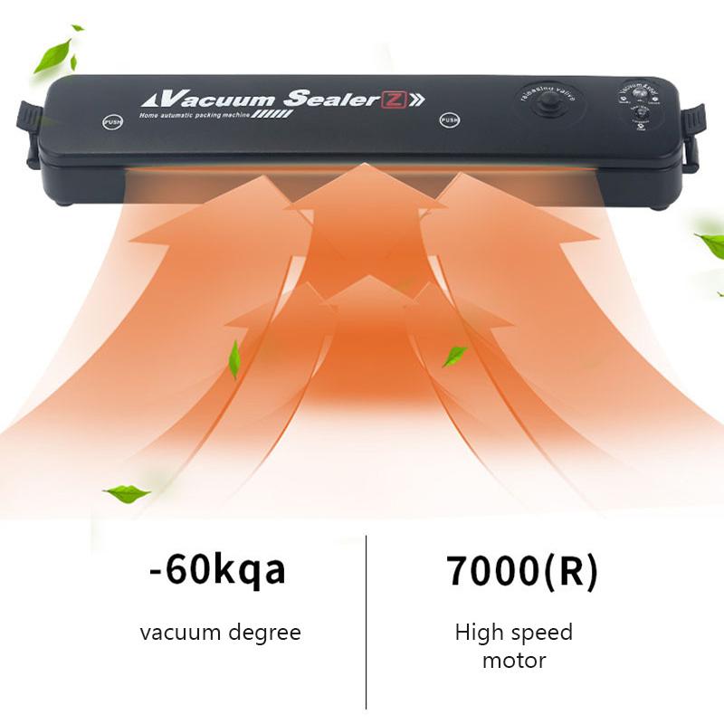 EU Food Vacuum Sealer Vacuum Packaging Machine for Food with 10pcs Packed Bags 220V Automatic Household Food Vacuum Sealing