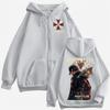 Limited Leon Kennedy Zipper Hoodies Resident Evil Requiemm Anime Jacket Sweatshirts Men Women Hoodie