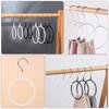 4Pcs Metal Ring Scarf Hanger Organizer Versatile Tie Belt Holder Scarf Rack for Closet Bedroom Bathroom Neat Tidy Storage