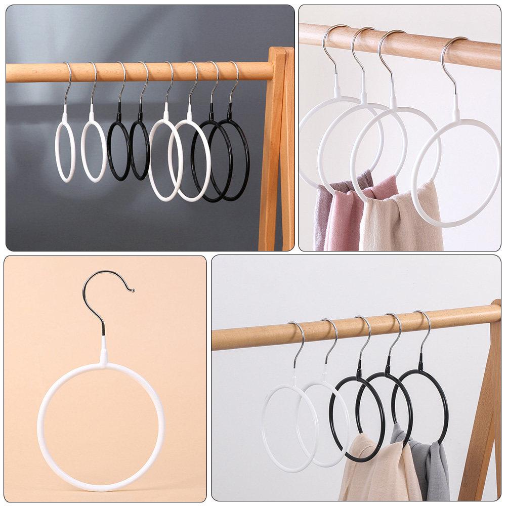 4Pcs Metal Ring Scarf Hanger Organizer Versatile Tie Belt Holder Scarf Rack for Closet Bedroom Bathroom Neat Tidy Storage