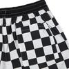 Vans Black And White Checkerboard Print Casual Straight Leg Shorts Women shorts VN0A4MN1J0Z