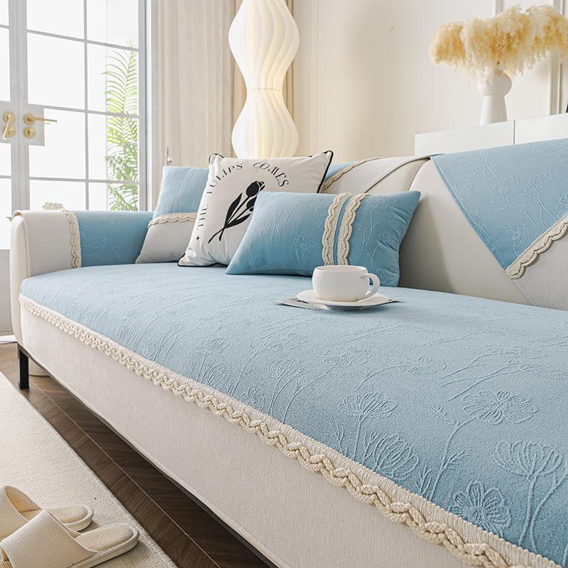 Light Luxury High-End Chenille Sofa Cushion  New Four-Season Universal Fixed Non-Slip Sofa Seat Cushion Cross-Border