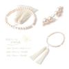 Prayer beads for 3 shell genuine Nishijin prayer bonus pearl head prayer white shell crystal [EsuonHappiness] women, types, pearls, crystal, brocade,