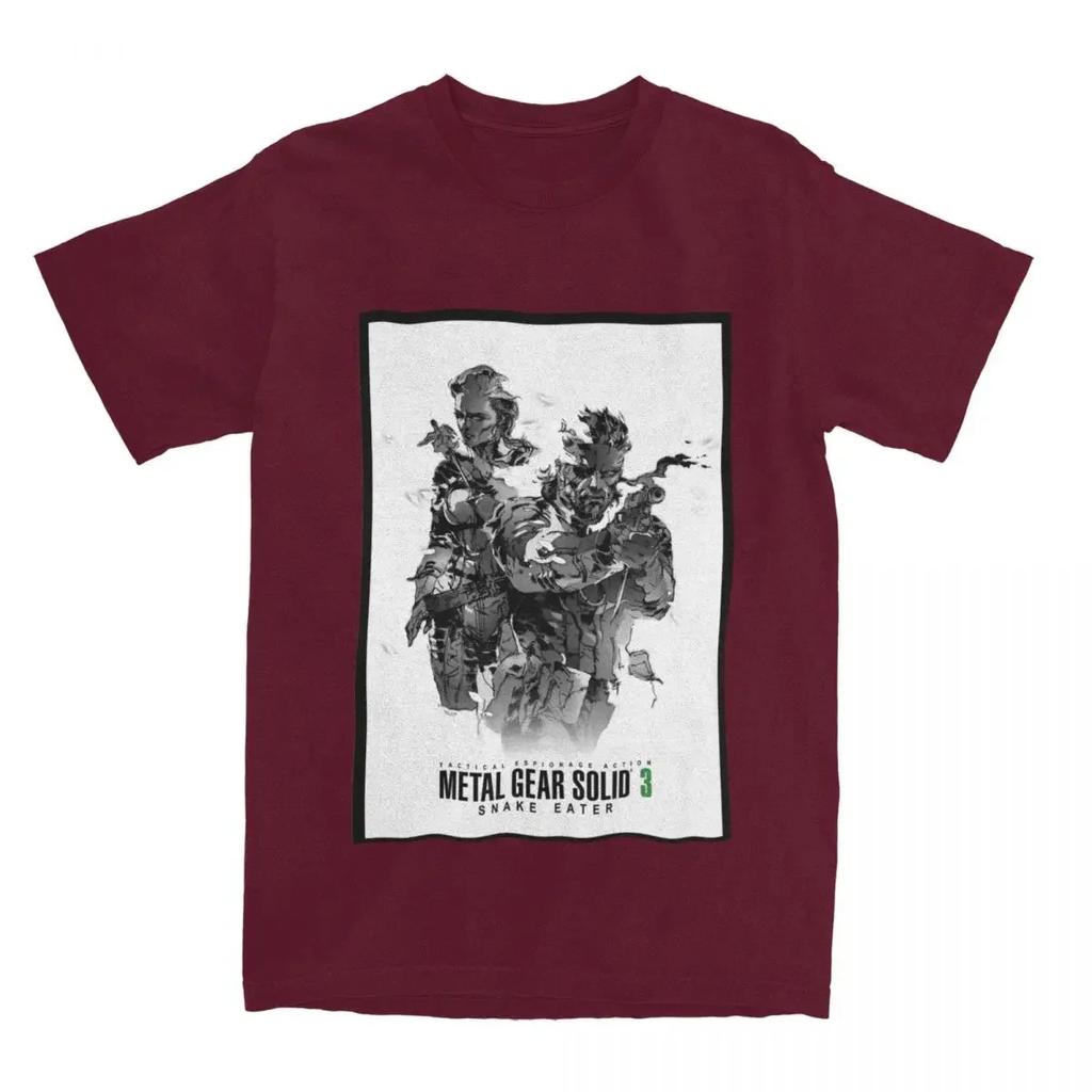 Metal Gear Solid 3 Poster T Shirt MGS3 Game Novelty Tees Short Sleeve Crewneck T-Shirt Cotton 4XL 5XL Clothing