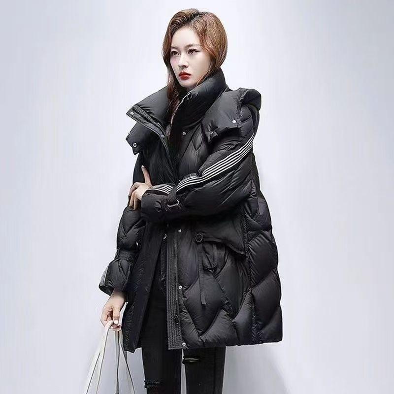 Women's Autumn Winter Warm Coat Long Thick Padded Jacket Female Hooded Parker Clothes