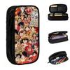 Custom One P-Pieces Luffy Manga Kawaii Pencil Cases Boys Girls Large Capacity Cartoon  Pencil Pouch Student School