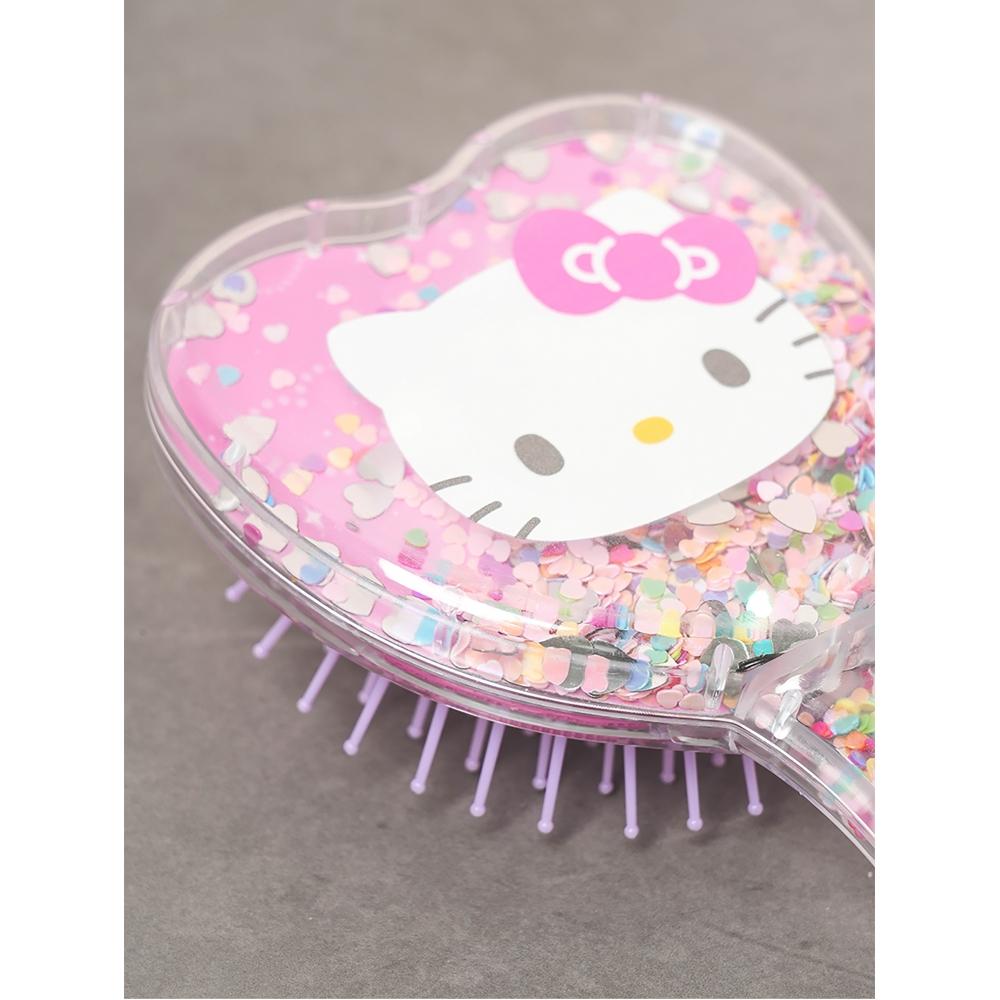 Brosse à cheveux pailletée Hello Kitty Daiso