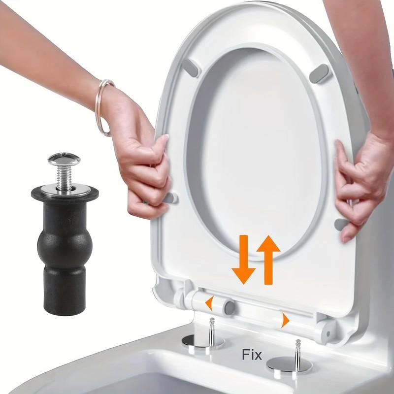 2Pcs Toilet Seat Hinge Bolts – Top Mount, Rubber Expansion Fixing, Universal Replacement Kit