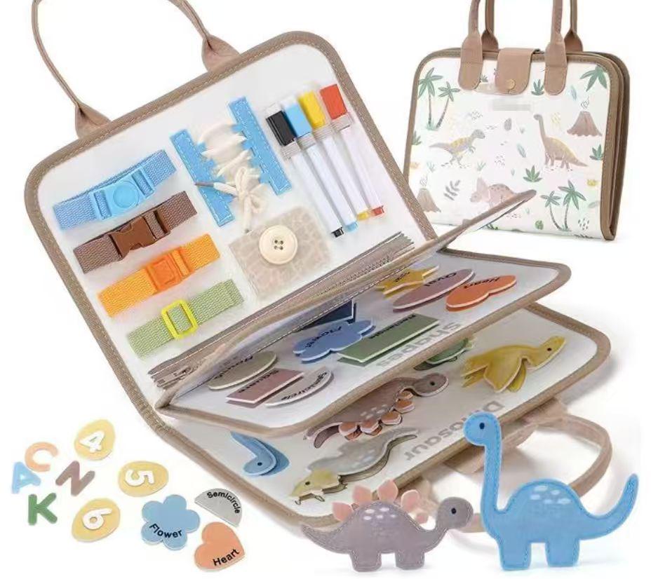 Felt Busy Board Educational Toy for Toddlers - Early Learning and Teaching Aid