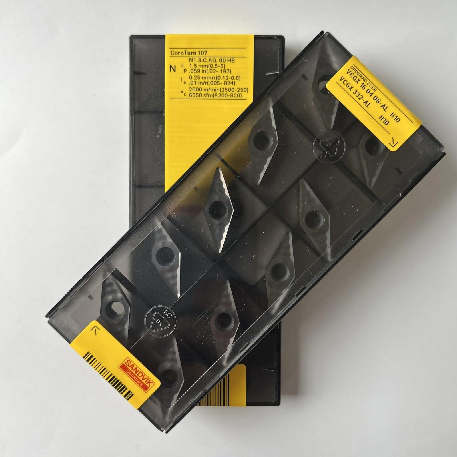 

Original Sandvik / VCGX160408-AL H10 CNC lathe carbide blade tool 10 Pcs