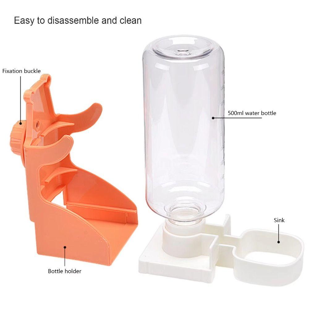 500ML Small Pet Water Dispenser Plastic Cage Mounted Feeder Small Pets