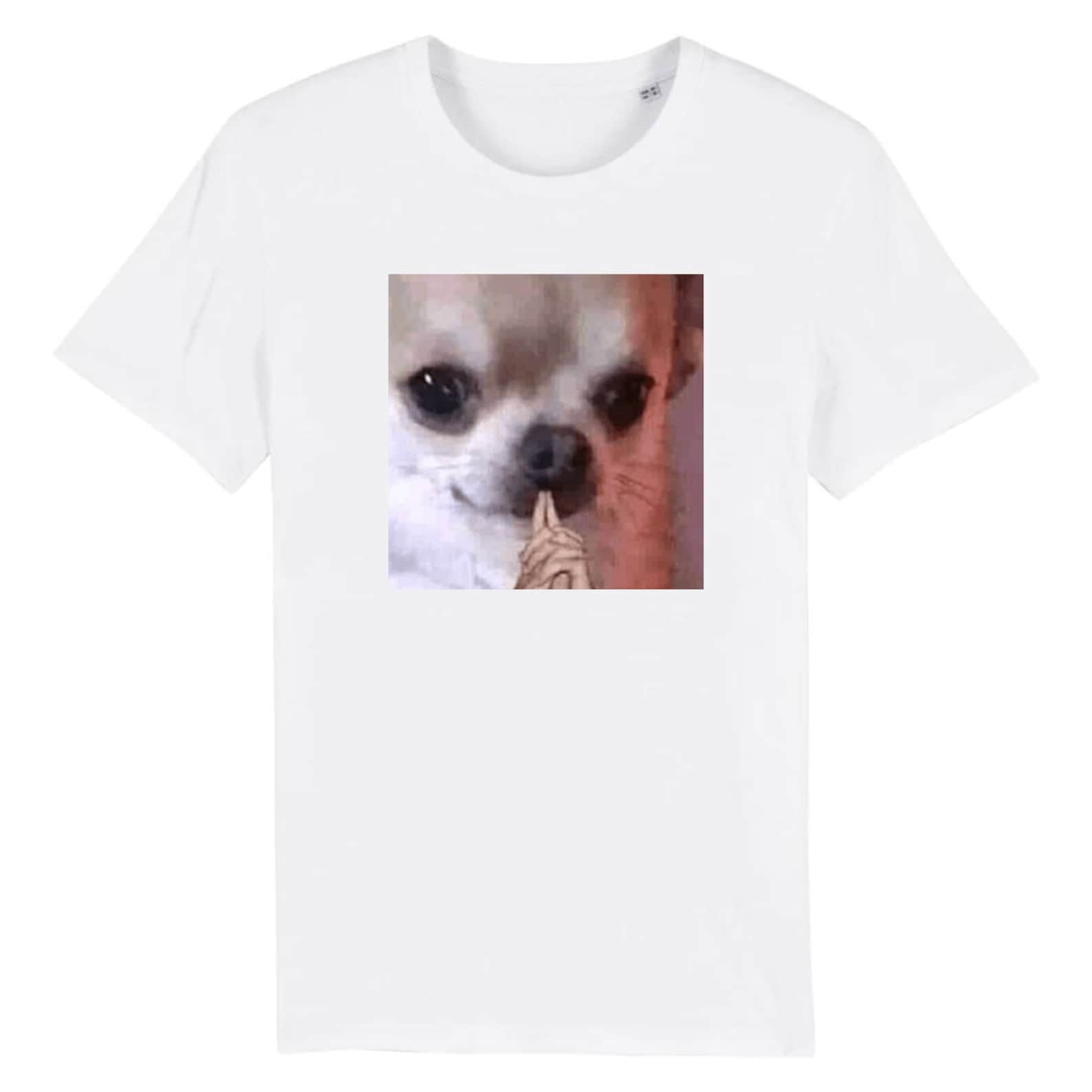 Chihuahua Pondering Funny Meme T-Shirt 2XL