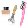 Hair Brush Cleaner Tool, 3 Pcs Hairbrush Cleaner Set, 2-In-1 Comb Cleaning with Metal Wire Rake for Removing Hair Dust from Brushes Vacuums, Home and