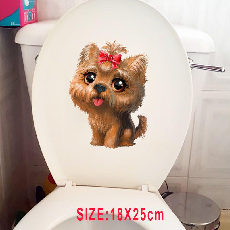 Animal Wall Sticker Bathroom Toilet Decor Living Room Cabinet Refrigerator Home Decoration Water-proof Decal