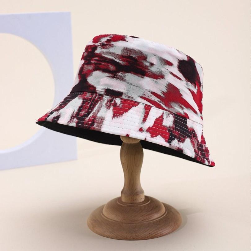 

Tie-Dye Double-Sided Fisherman S Hat Children Spring And Summer Travel Sunscreen Sunshade Sun Hat Basin Hat Tide M55-58cm