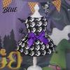 Dog Dress With Bow Halloween Pet Dress Pumpkin Ghost Bat Print Sleeveless Costume for Hair-free Clothing Small Medium Dogs Cute Outfit Festival