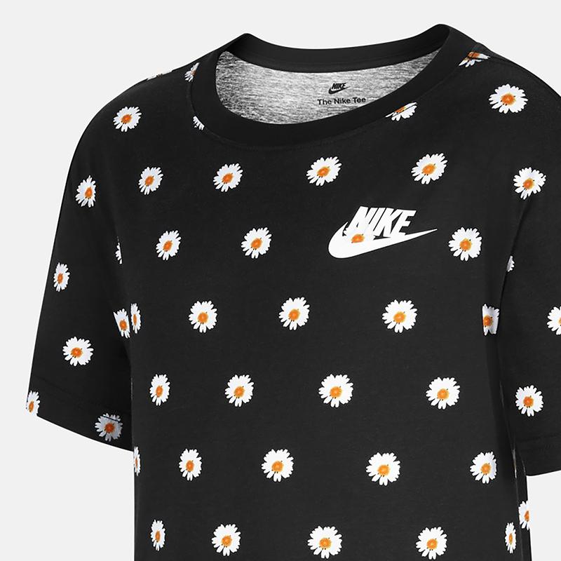 Nike Graphic Print Casual Round Neck Short Sleeve T-Shirt Kids Tops Black FD4929-010