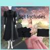 Enchanting Glinda Pink Witch Costume And Classic Black Witch Dress For Halloween