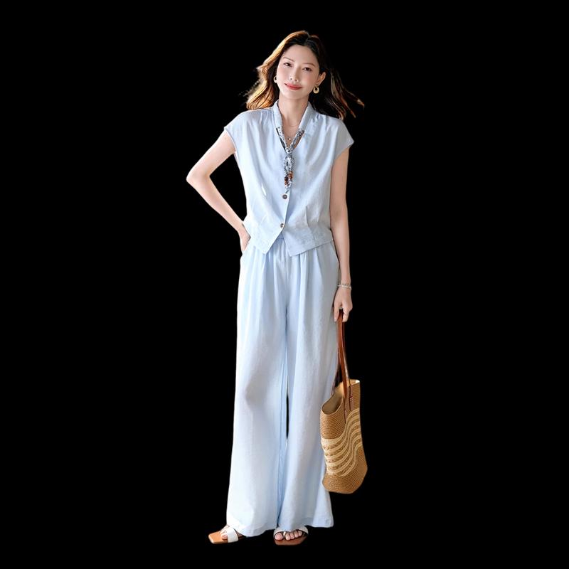 TERRE BLEUE Women's Summer Casual Two-Piece Set