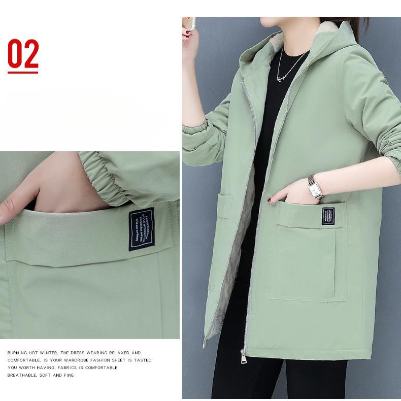 Damen Windjacke Neu Frühling Herbst Damen Fleecejacke Lässig Kapuzenmantel Reißverschlusstasche Weiblicher Basic Mantel