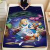 1PC  Alice Wonderland Tale Blanket, High quality Comfortable for All Seasons, Home Decor, Warmth and Comfort