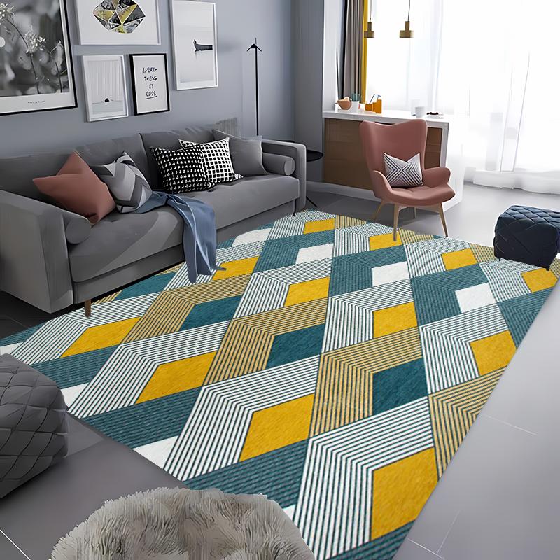 Creative Geometry Carpet for Living Room Bathroom Non Slip Mat Kitchen Balcony Doormats Bedroom Corridor Entrance Decorative Rug
