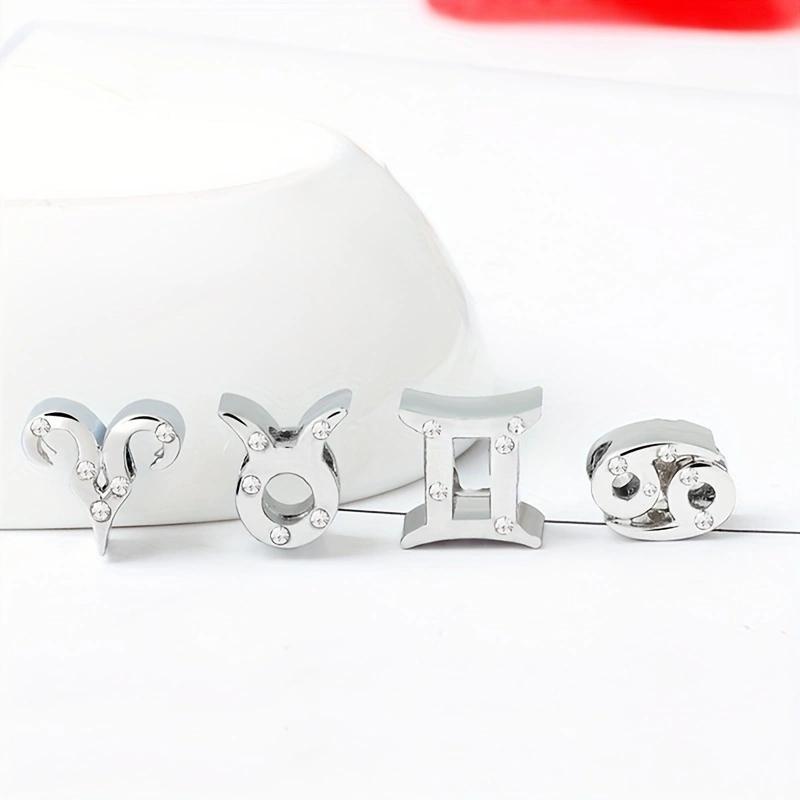 1 Stück 12 Sternbilder Serie Anhänger Passend für Armband Anhänger Stern Perlen Anhänger 12 Horoskop Für Armband Halskette Geburtstagsgeschenk