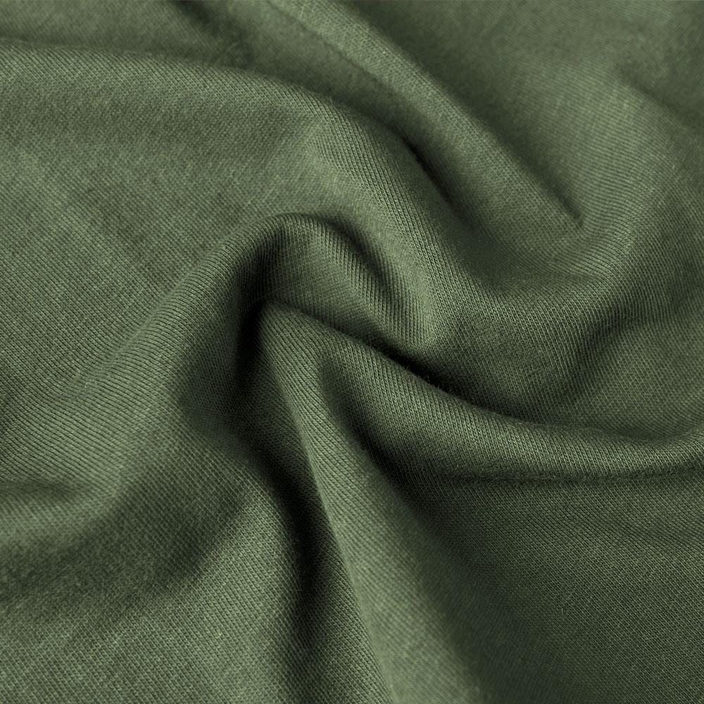 DREAMY PREMIUM Gray-green jersey fitted sheet 90x200cm