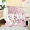 1pc Hello Kitty Cute Cartoon Pink Background Pattern Blanket - Home Decor Blanket, Can Be Used In All Seasons, Soft and Comfortable, Machine