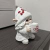 JE ČAS NA KÁVU Figurka trpaslíka pijícího kávu Elf Z pryskyřice Soška Domov Kancelář Stolní dekorace Ornament