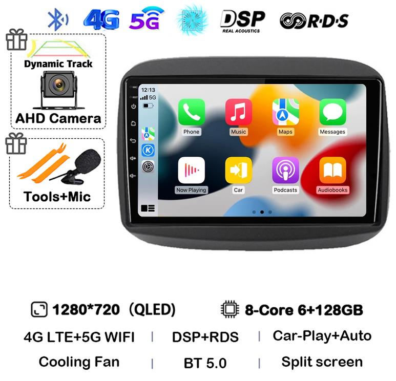 Android13 QLED For Fiat Mobi 2016 2017 2018 -2022 Car Radio Multimedia Video Player GPS Navigation Stereo Carplay 4G WIFI No DVD
