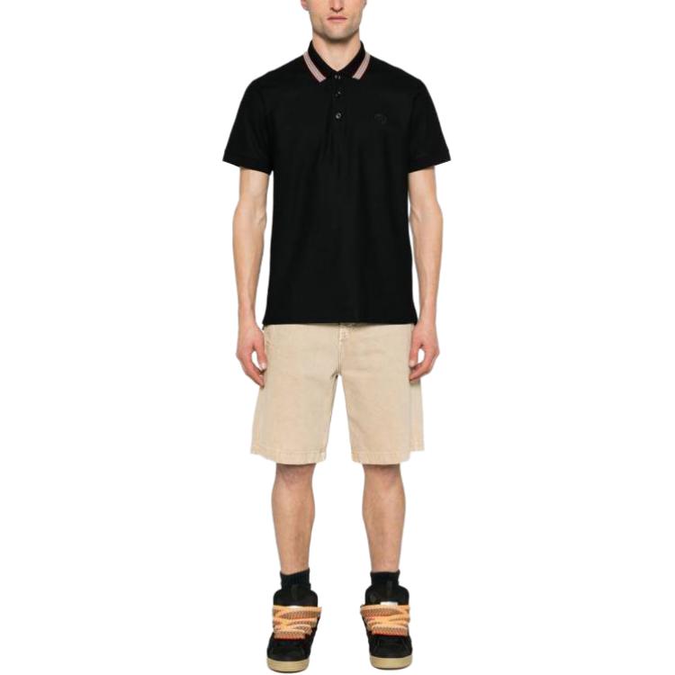 Burberry Polo de algodón con franja de icono 80840171