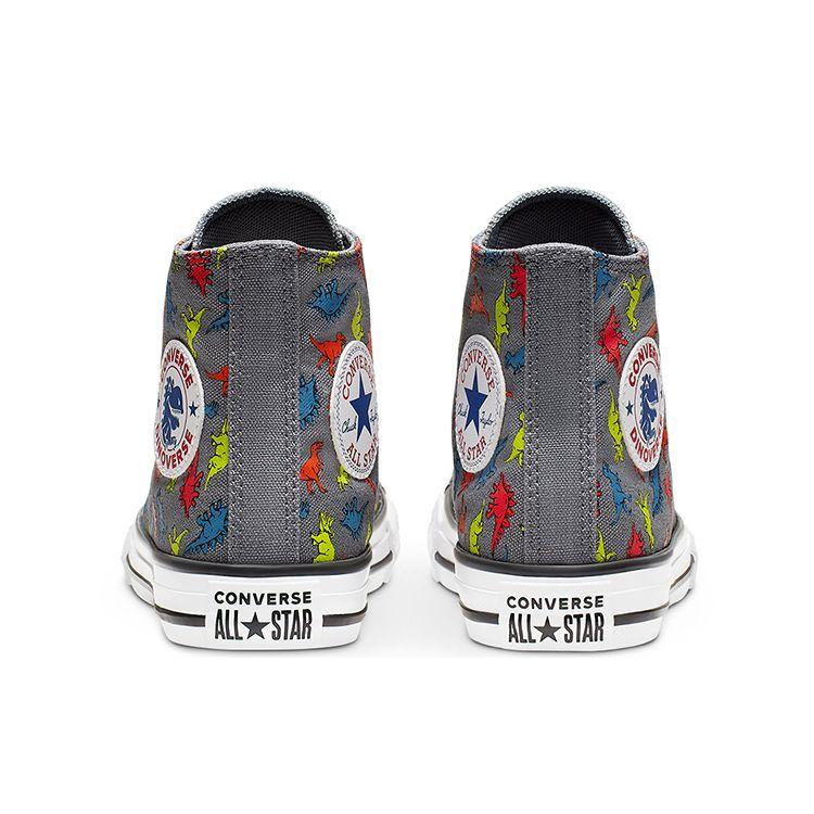 Converse Chuck Taylor All Star Comfortable High Top Kids Canvas Shoes Cartoon Dinosaur Kids Sneakers 666200C