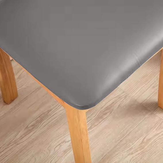 Cover For The Chair Seat Made Of Dark Grey Faux Leather