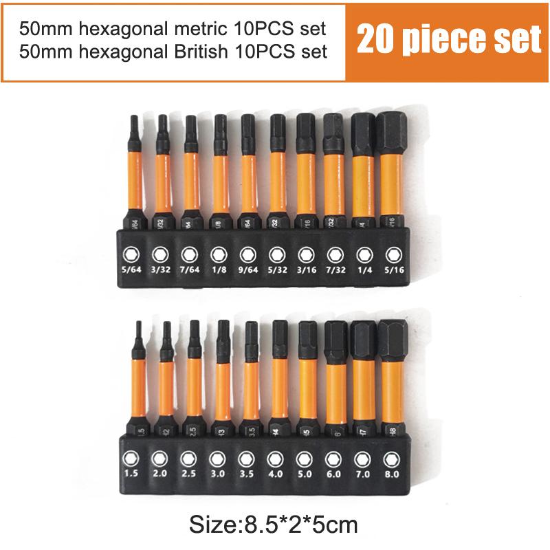 

SAE Metric 1/4 шестигранный хвостовик магнитная отвертка бита S2 сталь электрическая дрель ручной инструмент шестигранный ключ набор отверток бит as the picture