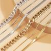 Minimalist punk chunky chain necklace - creative metal snake bone chain set for women